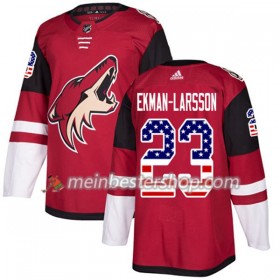 Arizona Coyotes Oliver Ekman-Larsson 23 Adidas 2017-2018 Rot USA Flag Fashion Trikot Authentic - Herren